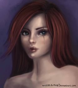 Katarina Portrait by SenRyuji HD Wallpaper Fan Art Artwork League of Legends lol