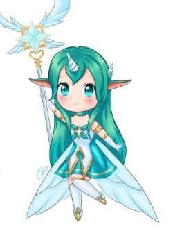 Chibi Star Guardian Soraka by 4Kawaii HD Wallpaper Background Fan Art Artwork League of Legends lol