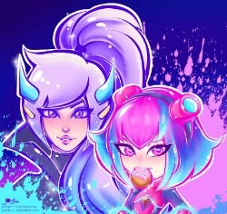 Super Galaxy Nidalee & Annie by jamilsc11 HD Wallpaper Background Fan Art Artwork League of Legends lol