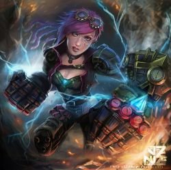 Vi by AimedZ HD Wallpaper Fan Art Artwork League of Legends lol HD Wallpaper Fan Art Artwork League of Legends lol