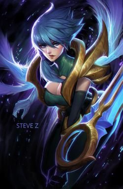 Dawnbringer Riven by STEVE-Zheng HD Wallpaper Background Fan Art Artwork League of Legends lol