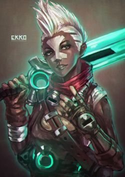 Female Ekko by MonoriRogue Gender Swap Bend HD Wallpaper Fan Art Artwork League of Legends lol