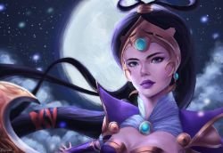 Lunar Goddess Diana by meiyue HD Wallpaper Fan Art Artwork League of Legends lol