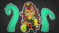 Chibi Illaoi by rommelray HD Wallpaper Fan Art Artwork League of Legends lol
