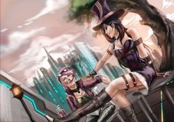 Caitlyn & Vi by WTH153 HD Wallpaper Background Fan Art Artwork League of Legends lol
