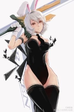 Battle Bunny Riven by 啊甜食 HD Wallpaper Background Fan Art Artwork League of Legends lol