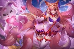 Star Guardian Ahri by 法克大魔王 HD Wallpaper Background Fan Art Artwork League of Legends lol