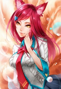 Academy Ahri by ㄒㄒ★シシィ League of Legends Artwork Wallpaper lol