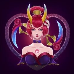 Blood Moon Evelynn by drawart (2) HD Wallpaper Background Fan Art Artwork League of Legends lol
