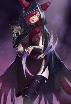 Xayah by WindAmI HD Wallpaper Background Fan Art Artwork League of Legends lol
