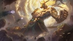Lunar Guardian Nasus Splash Art HD 4k 6k Wallpaper Background Official Art Artwork League of Legends lol