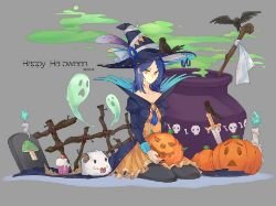 Halloween LeBlanc (Skin Concept) by 骰子 (サイコロ) HD Wallpaper Fan Art Artwork League of Legends lol