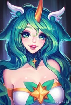 Star Guardian Soraka by puddingzz HD Wallpaper Background Fan Art Artwork League of Legends lol
