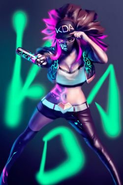K/DA Akali by jtnyjtny HD Wallpaper Background Fan Art Artwork League of Legends lol