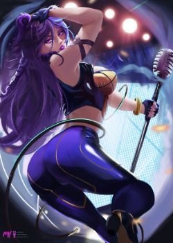 K/DA Ka'Sa by MiraiHikariArt HD 4k 6k Wallpaper Background Fan Art Artwork League of Legends lol