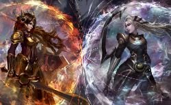 Diana Vs Diana by CGlas HD Wallpaper Fan Art Artwork League of Legends lol