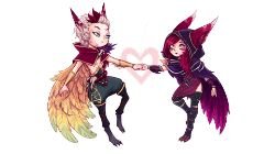 Chibi Xayah & Rakan by ShiNaa HD Wallpaper Fan Art Artwork League of Legends lol