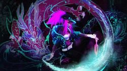 K/DA Akali by -KII- HD Wallpaper Background Fan Art Artwork League of Legends lol