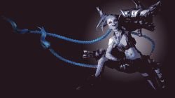 Jinx Minimalistic by AlexisRayne HD Wallpaper Fan Art Artwork League of Legends lol