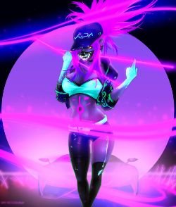 K/DA Akali by Kaxlene (2) HD Wallpaper Background Fan Art Artwork League of Legends lol