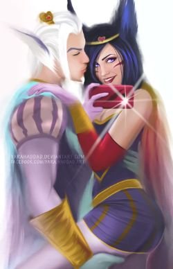 Sweetheart Xayah & Rakan by yarahaddad HD Wallpaper Background Fan Art Artwork League of Legends lol