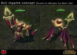 Azir Ingame Concept by Yideth League of Legends Artwork Wallpaper lol (2)