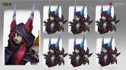 Xayah Concept Iterations (Face) by Daniel Orive HD Wallpaper Official Artwork League of Legends lol