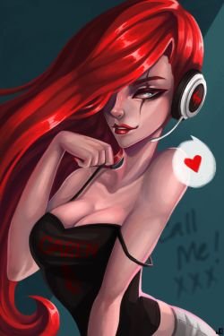 Katarina by JELLYEMILY (2) HD Wallpaper Fan Art Artwork League of Legends lol