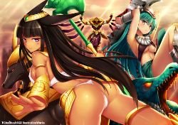 Sexy Female Nasus, Renekton & Azir by KahoOkashii Gender Swap HD Wallpaper Artwork Fan Art League of Legends lol