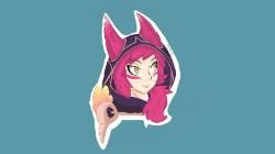 Xayah Portrait by Romelody8 HD Wallpaper Fan Art Artwork League of Legends lol
