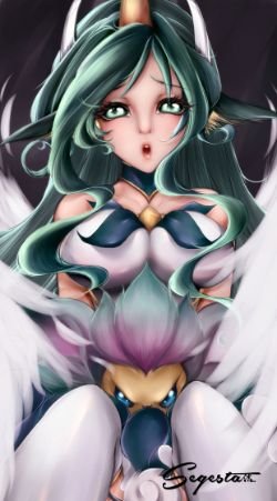 Star Guardian Soraka by Segesta洁Ovo HD Wallpaper Background Fan Art Artwork League of Legends lol