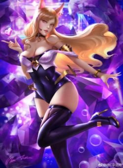 K/DA Ahri by 852349653 HD Wallpaper Background Fan Art Artwork League of Legends lol