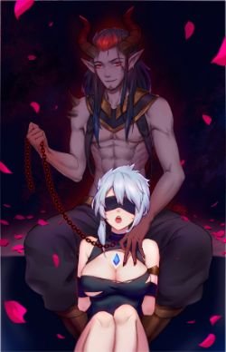 Nightbringer Yasuo & Dawnbringer Riven (sexy) by 柯子 HD Wallpaper Background Fan Art Artwork League of Legends lol (2)
