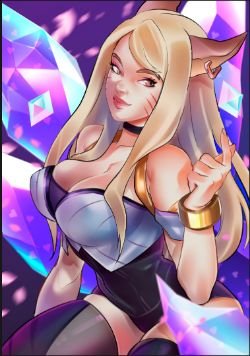 K/DA Ahri by Carla Luque HD Wallpaper Background Fan Art Artwork League of Legends lol