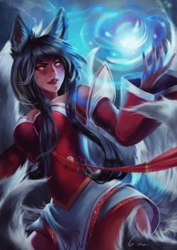Ahri by emametlo League of Legends Artwork Wallpaper lol Fan Art