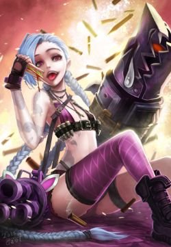 Jinx by goomrrat HD Wallpaper Fan Art Artwork League of Legends lol
