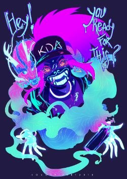 K/DA Akali by Sou Ortiz HD Wallpaper Background Fan Art Artwork League of Legends lol