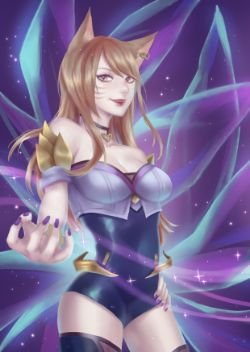 K/DA Ahri by 哈姆 HD Wallpaper Background Fan Art Artwork League of Legends lol