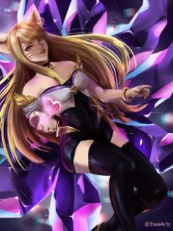 K/DA Ahri by Ewela04 HD Wallpaper Background Fan Art Artwork League of Legends lol