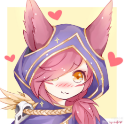 Chibi Xayah by 猫饼小希 HD Wallpaper Fan Art Artwork League of Legends lol