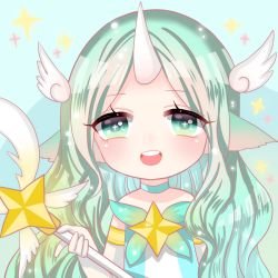 Chibi Star Guardian Soraka by 大萌橙 HD Wallpaper Background Fan Art Artwork League of Legends lol