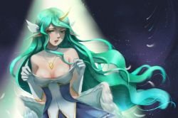 Star Guardian Soraka by 坐标-miki_ HD Wallpaper Background Fan Art Artwork League of Legends lol