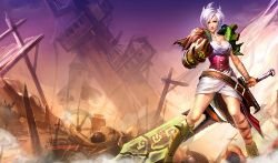 Classic Riven Splash Art Chinese League of Legends Artwork Wallpaper lol