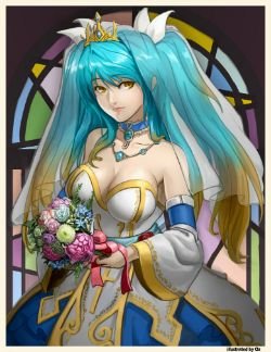 Wedding Sona by Oz HD Wallpaper Fan Art Artwork League of Legends lol