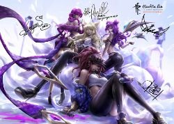 K/DA Ahri, Evelynn, Akali & Kai'Sa by Rachta Lin HD Wallpaper Background Fan Art Artwork League of Legends lol