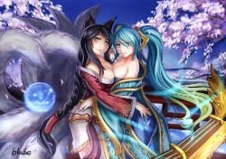 Ahri & Sona by QBLADE League of Legends Fan Art Artwork Wallpaper lol