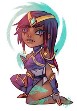 Chibi Karma by ShiChel HD Wallpaper Fan Art Artwork League of Legends lol (2)