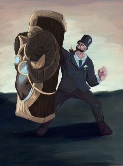 Gentleman Braum by LiljaThor HD Wallpaper Artwork Fan Art League of Legends lol