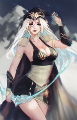 Ashe by jayuu HD Wallpaper Background Fan Art Artwork League of Legends lol