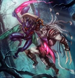 Kha'Zix Vs Rengar by Aths-Art HD Wallpaper Fan Art Artwork League of Legends lol